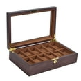 thumbnail image 1 of KLKCMS Watch Display Case Solid Watch Organizer for Tabletop Living Room Collectors 12 slot, 1 of 9