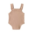 thumbnail image 3 of uublik Girls Romper Printed Baby Girl Summer Style Romper Bag Fart Clothes Coffee 6-9 Months, 3 of 5