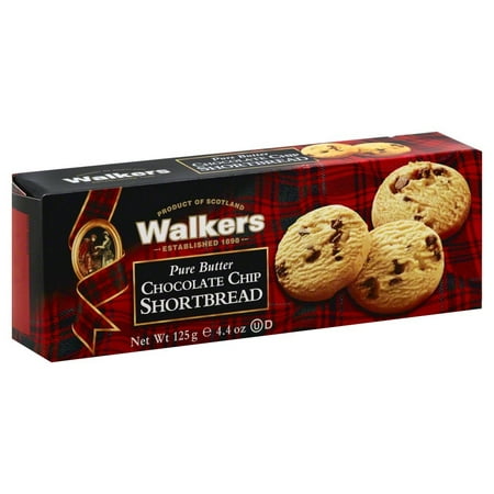 Walkers Pure Butter Shortbread Cookies, Chocolate Chip, 4.4 (Best Butter For Shortbread Cookies)