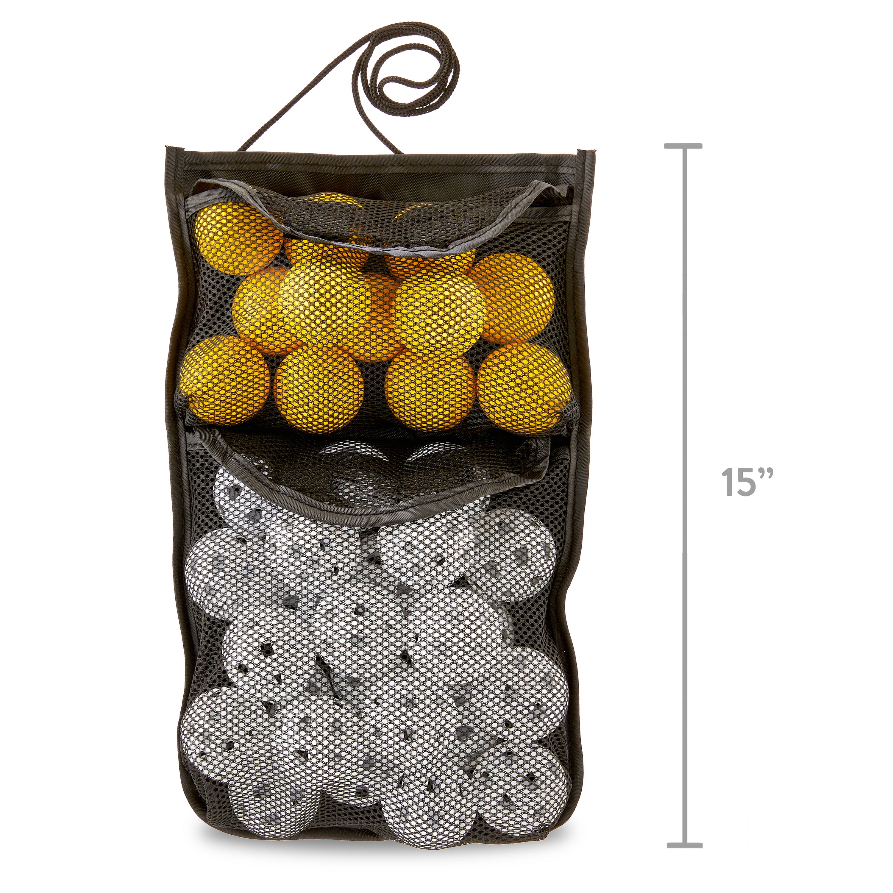 (4 pack) Athletic Works Assorted Yellow Foam and White Plastic Practice Golf Balls