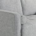 thumbnail image 2 of Lifestyle Solutions Lorelei Mid-Century Modern Loveseat, Light Gray Fabric, 2 of 11