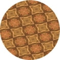 thumbnail image 1 of Ahgly Company Indoor Round Patterned Neon Orange Area Rugs, 8' Round, 1 of 1