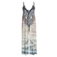 thumbnail image 5 of Summer Saving Wycnly Jumpsuits for Women Dressy Vintage Western Graphics Loose Wide Leg Strap Pocket Jumpsuist Overalls Summer V-Neck Sleeveless Ethnic Style Print Long Trendy Rompers Khaki l, 5 of 5