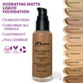 thumbnail image 6 of Khasana Moisturizing Liquid Foundation, Flawless Matte Finish Makeup, Full Coverage & Longwear, Lightweight Foundation Formula #16 Chestnut, 6 of 10