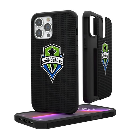 Seattle Sounders FC iPhone Text Backdrop Rugged Case