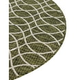 thumbnail image 5 of Unique Loom Outdoor Trellis Collection Area Rug - Gitter (4' 1" Round Green/Ivory), 5 of 6