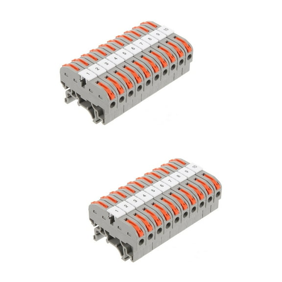MERRYHAPY Light Grey Quick Connect Terminal Blocks for Industrial Electrical Wiring and Connections, and Easy to Use