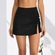 thumbnail image 1 of Falda de traje de baño para mujer con dobladillo de color, plisada y con cordones., 1 of 4