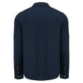 thumbnail image 3 of Men's Cutter & Buck Navy New York Yankees Knitted Advantage Tri-Blend Eco Soft Pique Long Sleeve Button-Up Shirt, 3 of 3