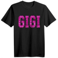 thumbnail image 1 of Women'S "Gigi" Letter Print T-Shirt- Black Casual Crew Neck Short Sleeve Top, Comfortable For Spring/Summer, Spring Summer apparel| Bold Lettered Tee| Nontransparent Material, 1 of 6