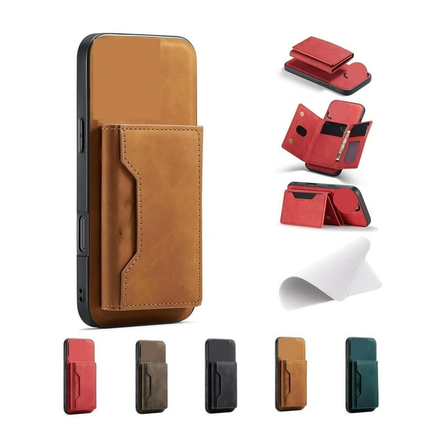 2 in 1 Detachable Leather Wallet Case Phone Case Magnetic Wallet with Stand and Card Holder