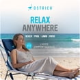 thumbnail image 3 of (2 pack) Ostrich The Ladies Comfort Lounger, Foldable Beach Pool Tanning Chair, Stripe, 3 of 13