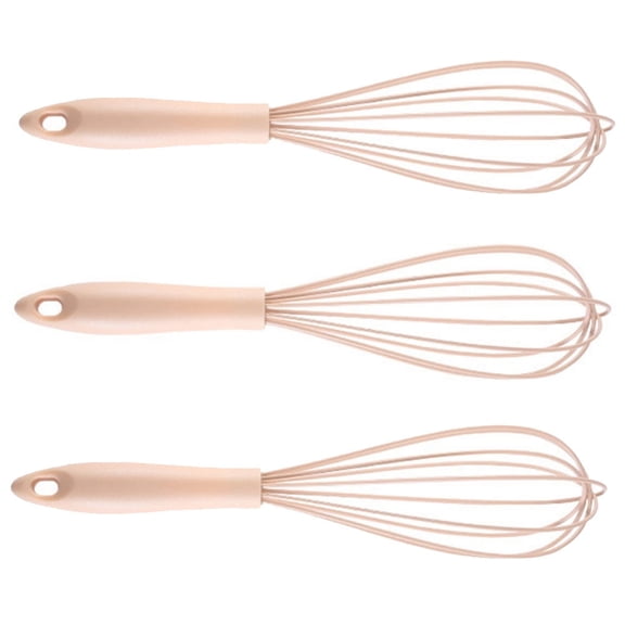 Vensio-12 Inch Heat Resistant Silicone Balloon Whisk, Non-Stick Wire Egg Beater Mixer Blender with Non-Slip Ergonomic PP Handle for Kitchen Baking Cooking-pink-s