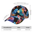 thumbnail image 3 of Yiaed Tropical Palm Leaves Print Cap Adjustable Size for Running Workouts and Outdoor Activities All Seasons, 3 of 5