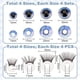 thumbnail image 2 of Ojos de seguridad para manualidades con pestañas, ojos para amigurumi, ojos para peluches, ojos de ganchillo con arandelas, 2 of 9