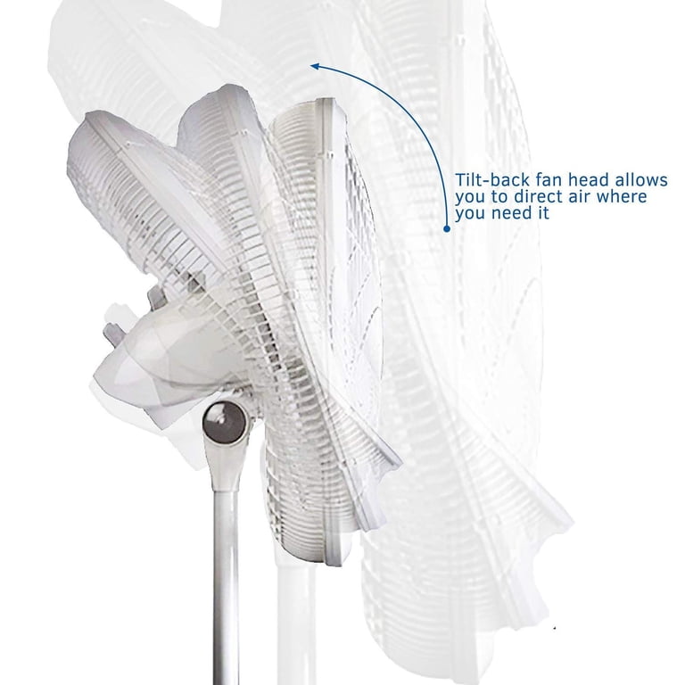 Lasko 1820 18' White Elegance & Performance Pedestal Fan for Large
