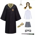 thumbnail image 4 of Disfraz de Hermione para niños y adultos, uniforme escolar de magia, capa, accesorios para Halloween, 4 of 4