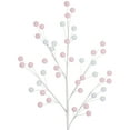 thumbnail image 3 of Northlight 24" Pink and White Pom Pom Christmas Spray, 3 of 4