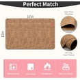 thumbnail image 3 of Lifestance Faux Leather Placemats Set of 6, Waterproof Heat Resistant Non Slip Dining Table Mats, 17x12 inch Rectangle Brown, Indoor Outdoor Use, 3 of 10