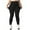 01#Black, variant on Soft Clouds Fleece Leggings for Women Casual Warm Winter Solid Pants Thermal Tights High Waist Yoga Pants Light Gray S