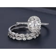 thumbnail image 2 of Popular 3.00 Carat Moissanite Diamond Engagement Trio Ring Set with 18k Gold Plating, 2 of 5