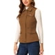 thumbnail image 4 of Chaqueta sin mangas con cremallera para mujer Inspire Chic, chaleco utilitario con bolsillos, 3XL, marrón, 4 of 6