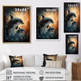 thumbnail image 4 of Designart "Mystical Dolphin Encounters II" Animals Dolphin Canvas Art Print, 4 of 7