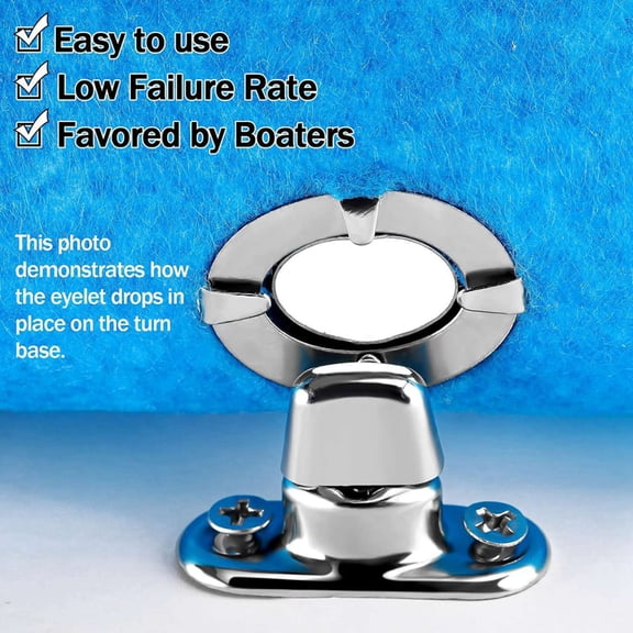 40 Sets Marine Grade Twist Lock Fasteners Turn Button Eyelet and Stud, for Canvas Fastener Turn Buttons