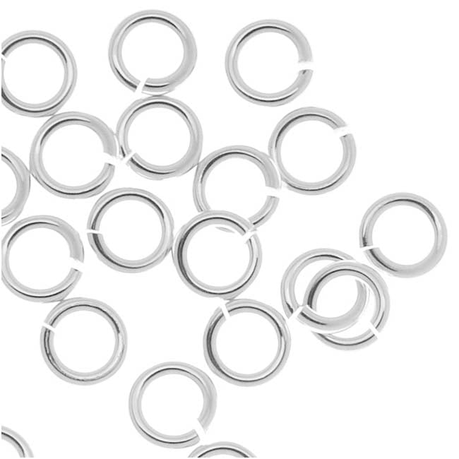 Beadaholique 50-Piece Oval Jump Rings Silver Plated 4 by 6mm
