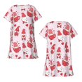thumbnail image 5 of Lafuoo Valentine Gnomes Pattern Women's Short-sleeved Nightdress, Knee-length Pullover Nightgown, Summer Home Wear-X-Large, 5 of 8