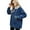 Dark Blue, variant on Loose Women's Denim Jean Jacket Long Sleeved Cowboy Outwear Hooded Spring Fall Womens Coat S-XXL