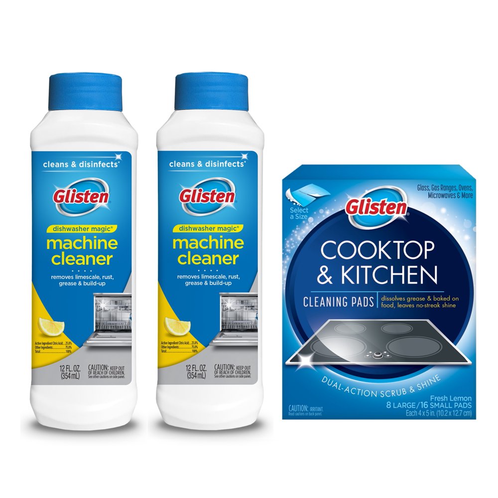 Glisten Dishwasher Magic Machine Cleaner & Disinfectant 2Pack and