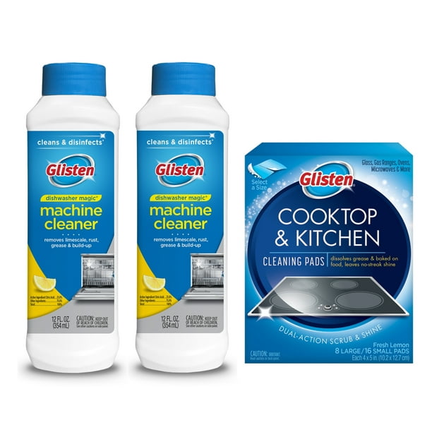 Glisten Dishwasher Magic Machine Cleaner & Disinfectant 2Pack and