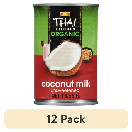 (12 pack) Thai Kitchen Gluten Free Organic Unsweetened Coconut Milk, 13.66 fl oz Can