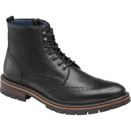 

Men s Johnston & Murphy Cody Wing Tip Zip Ankle Boot Black Full Grain Leather 11.5 M