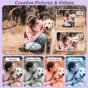 Melcam 1080P Digital Camera 44MP 16X Digital Zoom Compact Point and Shoot Camera Portable Small Camera Starter Camera for Teens Students Boys Girls Seniors(purple)