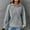 32#Gray, variant on Fashion Women's Casual Long Sleeve Round Neck Ladies Sweatshirts Tops Blouse Plain No Pockets Hoodie Women Hoodie Pullover Fleece Gray Sweatshirts For Girls
