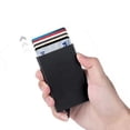 thumbnail image 2 of Tarjetero con protección RFID compartimento de aluminio para tarjetas de crédito Negro, 2 of 5