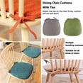thumbnail image 3 of BH-JJSMGS Linen Chair Cushions, Kitchen Chair Cushion with Ties and Silicone Bottom, Non-Slip Chair Pads for Dining Chairs, Thick Comfortable Seat Cushions, 3 of 7