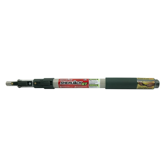 Pértiga de extensión Wooster SR097 Sherlock GT de 0,5 a 0,6 m, color plateado y negro