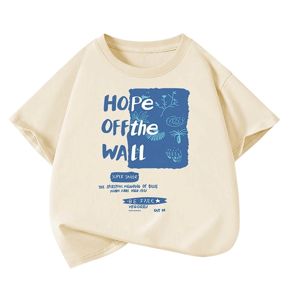 Hienoo Toddler Boys Summer Graphic Tee Short Sleeve Crew Neck T Shirt Kids Casual Tshirt