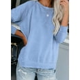 thumbnail image 6 of Sidefeel Women's Holiday pLAINPullover Tops Loose Comfy Loungewear XL 16-18, 6 of 8