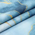 thumbnail image 6 of Blue Gold Kitchen Curtains Abstract Art Valances for Windows Blackout Window Treatment Valances Rod Pocket Curtain Valance for Bathroom Bedroom Living Room Cafe,52 X 18 Inch,2 Panel, 6 of 6