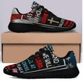 thumbnail image 3 of Patriotic As For Me And My House We Will Serve The Lord Shoes Sneakers Black Size 10.5, 3 of 7