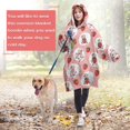 thumbnail image 4 of Wearable Oversized Blanket,Pink Cow Strawberry Oval Pattern Wearable Blanket Hoodie for Adults,Cozy Hooded Blankets with Super Pockets,Super Warm Fuzzy Pullover for Women & Men, 4 of 6