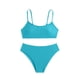 thumbnail image 1 of Odeerbi 8-14 Años Niñas Playa de Verano Bikini de Cuerda Traje de Baño Hawaiano Traje de Baño de Color Sólido Traje de Baño de Dos Piezas Set, 1 of 6