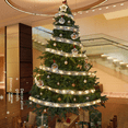 thumbnail image 3 of Cadena de luces navideñas con cintas, adornos navideños, accesorios para árboles de Navidad, colgante decorativo, cinta dorada de doble capa, 3 of 6