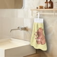 thumbnail image 3 of ZIATUBLE Capybara Kitchen Towel Hangs Fast Drying Bathroom Hand Bath Towel 2 Pieces Set with Hanging Loop Hanging Dual-Purpose Hand Towel Easy to Clean Dish Towels for Kitchen Drying, 3 of 7
