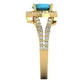 thumbnail image 3 of 1.49 ct Heart Cut Simulated Turquoise Halo Engagement Ring for Women in 18K Yellow Gold, 3 of 5