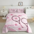 thumbnail image 2 of Feelyou 3D Tennis Print Bedding Comforter Set for Kids, Modern Sports Game Twin Comforter Sets, Kawaii Pink Ball Reversible Bedding Set, Microfiber Bedroom Decor, 2-Piece, 2 of 8